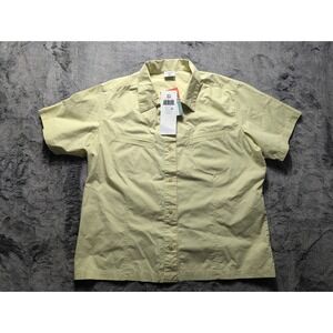 Sorel Short Sleeve Button Up Blouse Women's Size XL Yellow